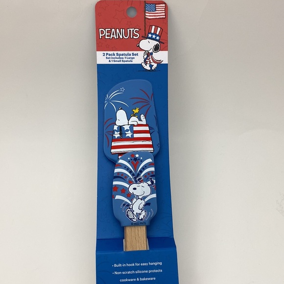 Peanuts Snoopy 2 pack silicone spatula set NWT Red White & Blue - Picture 12 of 13
